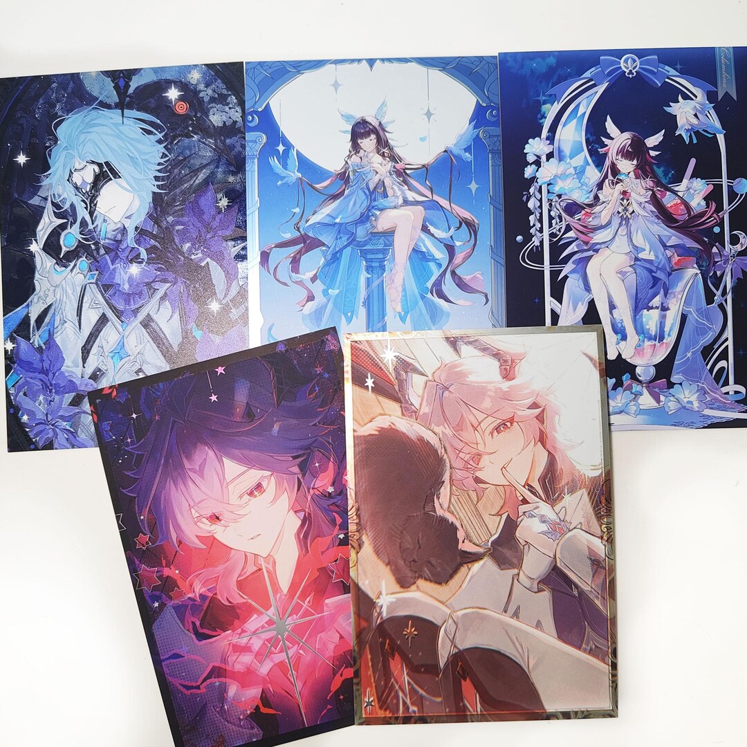 Genshin Impact Dottore Columbina Durin Anime Postcard Set, Collectible ...