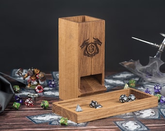 Dice Tower and Dice Tray/Dungeons and Dragons Box/ Magnetic Dice Tower Tray/DnD /DnD Dice Tower