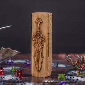 Dice Box Dungeon Dragons/Hero DnD box dice vault/Tabletop Game storage 3d viking sword Dungeons Box/Tablet DnD Gift/