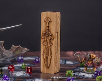 Dice Box Dungeon Dragons/Hero DnD box dice vault/Tabletop Game storage 3d viking sword Dungeons Box/Tablet DnD Gift/