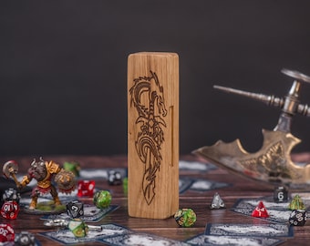 Dice Box Dungeon Dragons/Hero DnD box dice vault/Tabletop Game storage Dragon with a sword Dungeons Box/Tablet DnD Gift/