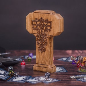 DD Dice vault box Dungeons Dragons/Hero box Hammer 1 /Tabletop Game storage game wood/Dungeons Box/Tablet DnD Gift/