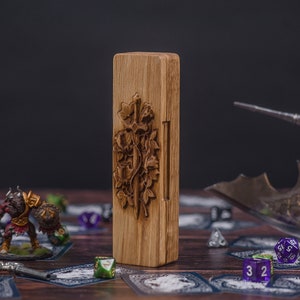 Dice Box Dungeon Dragons/Hero DnD box dice vault/Tabletop Game storage 3d sword with roses Dungeons Box/Tablet DnD Gift/