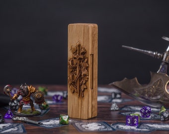 Dice Box Dungeon Dragons/Hero DnD box dice vault/Tabletop Game storage 3d sword with roses Dungeons Box/Tablet DnD Gift/