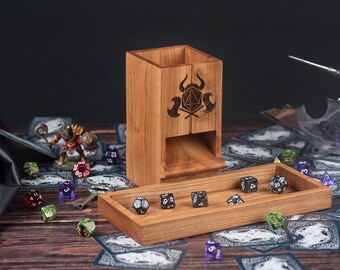 Small Dice Tower and Dice Tray/Dungeons and Dragons Box/ Magnetic Dice Tower Tray/DnD /DnD Dice Tower