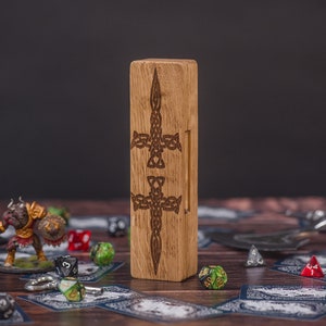 Dice Box Dungeon Dragons/Hero DnD box dice vault/Tabletop Game storage double sword Dungeons Box/Tablet DnD Gift/