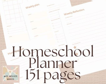Homeschool/ Unschooling Planner Printable, School Planner, Learning planner, Teacher Planner, Homeschooling, Binder, PDF, Digital Download