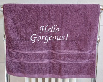 Personalised Embroidered Towel Hand, Bath - 500gsm Royal Egyptian Collection with Any Name or Text