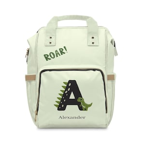 Custom Diaper Bag Dinosaur Diaper Backpack Monogrammed Baby Diaper Bag Backpack Boy Baby Shower Gift Mommy Bag Backpack New Mom Newborn Gift