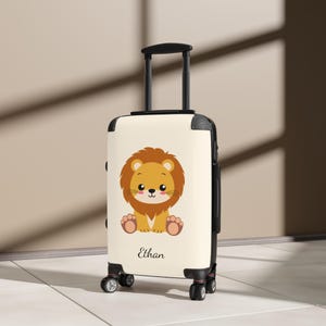 Gepersonaliseerde koffer Kinderbagageset Kinderkoffer Naam cadeau Aangepaste koffer voor jongens Meisjes leeuw peuterkoffer jongen meisje kinderen handbagage