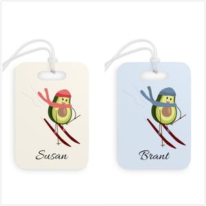 Personlig skidbagageetikett för älskare par Skidbagageetikett, presenter till skidåkare, presenter till skidälskare, skidgåvor, skidresapresent för barn skidåkare