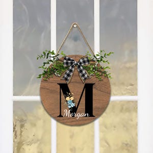 Cartello in legno per porta, con cognome, appendino per porta d&#39;ingresso, cartello in legno con nome di famiglia, decorazione per porta d&#39;ingresso, regalo di inaugurazione della casa, regalo di fidanzamento per sposi novelli