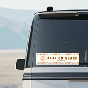 Naklejka na zderzak „Baby On Board” na tabliczkę „Baby On Board” dla noworodka, prezent dla rodziny, kreatywny prezent dla dziecka, naklejka na samochód „Baby In Car”, dekoracja samochodowa, naklejka na samochód dla dziecka