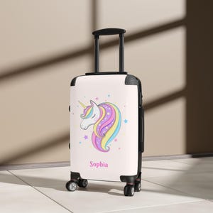 Personalized Kids Suitcase Unicorn Toddler Suitcase Girl Kids Luggage Set Baby Suitcase Name Gift Custom Girls Suitcase Carry On Wheels Pink