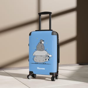Sheep Personalized Suitcase Kids Luggage Set Kids Suitcase Name Gift Custom Suitcase For Boys Toddler Suitcase Boy Kids Carry On Farm Animal