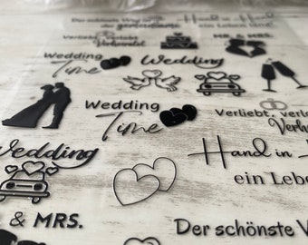 Easy RUB-on Sticker „Wedding“