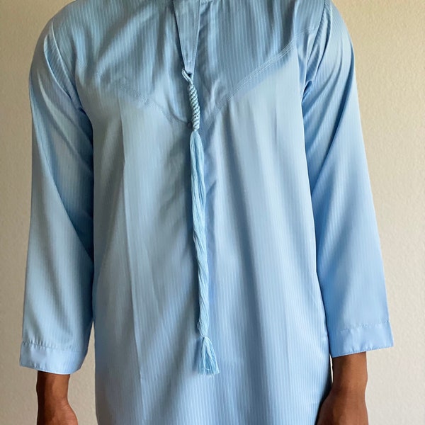Stripped, New Emirati design jalbab kaftan/thobe long sleeve Muslim men outfit