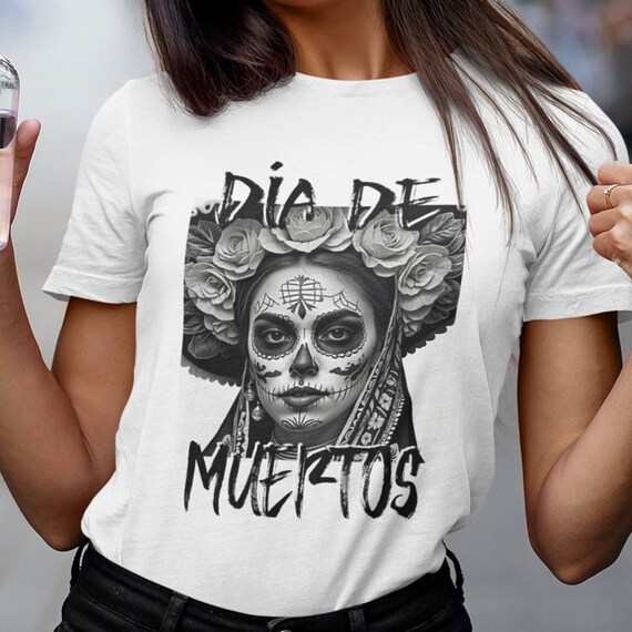 Camiseta del Día de Muertos: Pintura facial de calavera, camiseta