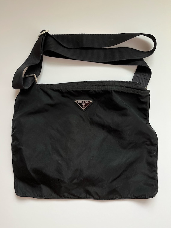 Prada Nylon Vela Flat Messenger Bag