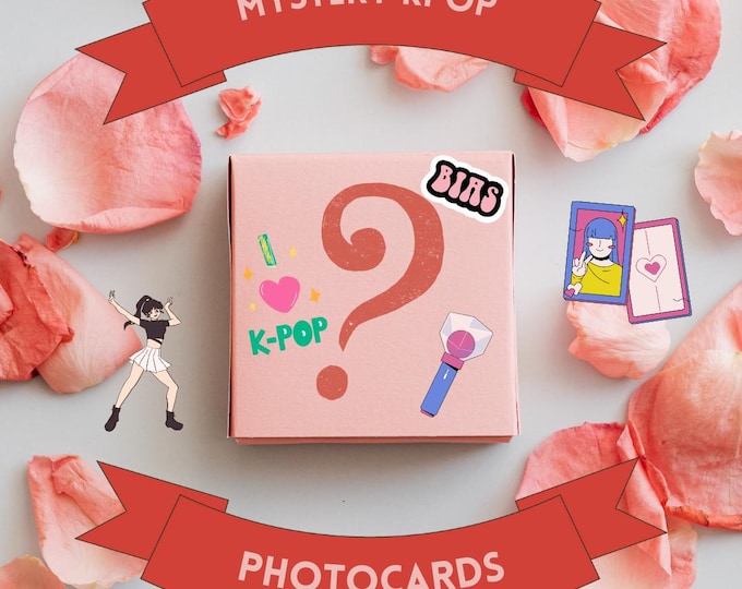 Kpop Mystery Photo Card Pack l Stray Kids l Exo l Ateez l Twice l Itzy l BTS l TXT l Seventeen l BlackPink l kpop fan gift l gifts for her