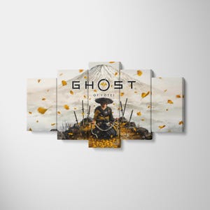 Fantôme de Yotei, affiche en toile d'art « Suivez le vent », GOY, art mural, impression sur toile de haute qualité, cadeau d'affiche de jeu pour les joueurs