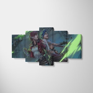 Jinx and Vi Arcane Canvas Print: League of Legends Game Poster