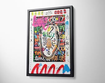 DEATH NYC Hand Signed Street Art Print Large Framed 16x20in