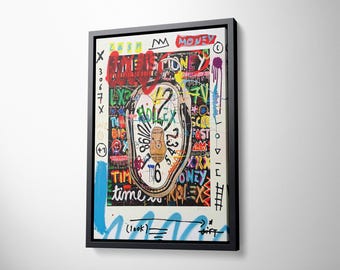 DEATH NYC Hand Signed Street Art Print Large Framed 16x20in