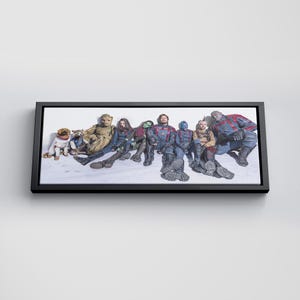 Guardians of the Galaxy Canvas Wall Art: Panoramic Movie Poster