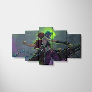Arcane Jinx and Vi Canvas Print: League of Legends Wall Art