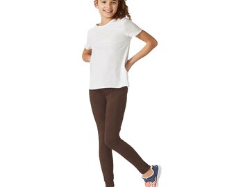 P&R Dancewear LTD New Children Viscose Plain Stretchy Soft Leggings with Elasticated Waist - Casual/Party Wear - Sports/Exercise