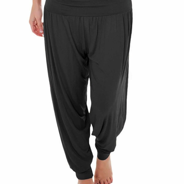 P&R Dance Wear LTD Ladies Harem Trousers - Women's Full-Length Stretch Casual Pants – Perfect for Yoga, Lounge, Work Out Sweatpants