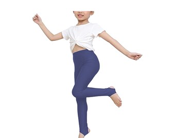 P&R DANCEWEAR LTD Kids Shiny Nylon Stirrup Leggings for Dance, Gymnastics, and Twirling - Sleek and Stretchy - Comfortable and Versatile