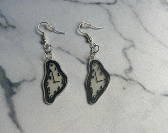 Distorted Clock Earrings