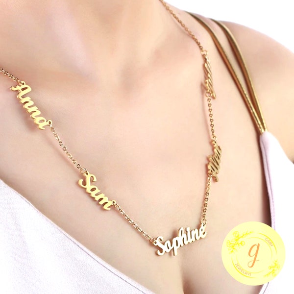Personalized Name Necklace - Custom Stainless Steel Name Chain Pendant for Women - Personalized Jewelry, Unique Gift Idea for Her and Him