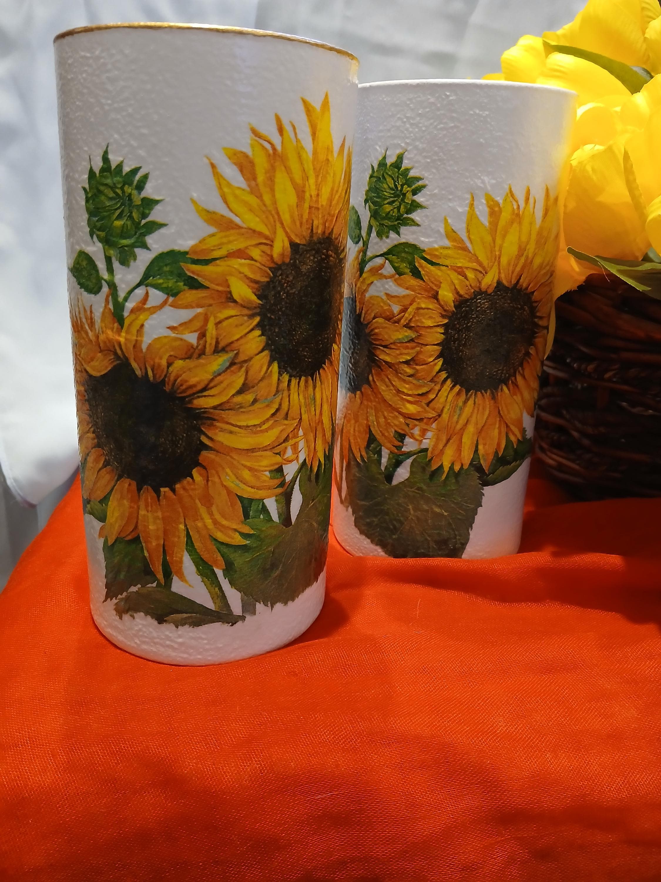 Yellow glass vase - Etsy 日本