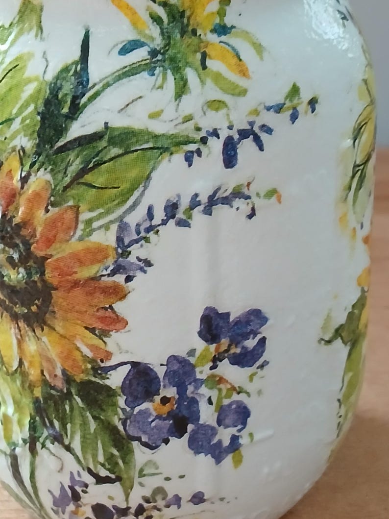 Rustic Refillable Sunflower Rustic Farmhouse Style Mason Jar Soap/lotion Dispenser ...