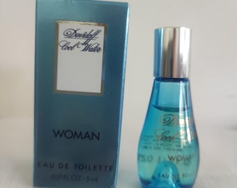 Cool Water Woman Davidoff Miniatura de Perfume Eau de Toilette 5ml 0.17 fl.oz Vintage 1996
