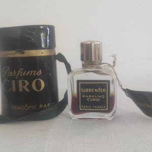 Surrender Parfums Ciro Perfume Miniature with Original Tag and Box Approximately 5ml Vintage 1932 Rare Hard to Find