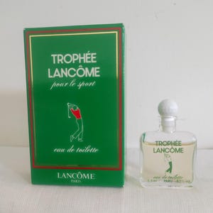 Tropheé Lancome Pour le Sport Profumo Eau de Toilette in miniatura 3,5 ML Vintage 1982 Raro Difficile da trovare