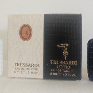Trussardi e Trussardi Uomo confezione da 2 miniature in un'unica scatola 6ml Eau de Toilette Vintage