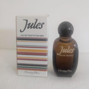 Jules Christian Dior Profumo Miniatura Eau de Toilette Pour Homme 9ml Vintage 1980 Raro Difficile da trovare