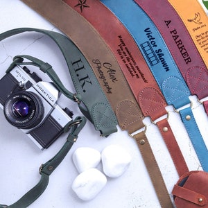 Custom Camera Strap Adjustable Leather Personalized Camera Holder Photographer gift Wedding Neck Strap