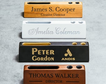 Name Plate for Desk, Custom Office Decor, Name Plate Sign, Office Decor Gift, New Job Gift, Desk Acrylic Plaque, Gift for him