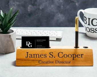 Targhetta per scrivania e targa con nome personalizzato, questo nome per scrivania in legno personalizzato è un regalo perfetto per l'ufficio. Nome per scrivania in legno personalizzato