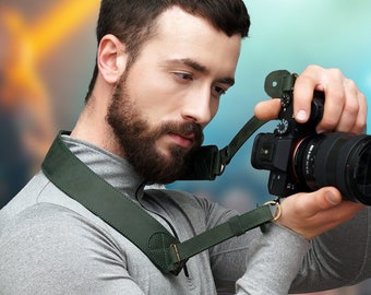 DSLR Camera Strap Perfect Leather Camera Holder Gift Personalized Adjustable Strap for Photographers Gift for him