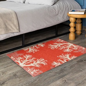 Alfombra decorativa alfombra roja alfombra decorativa para sala de estar alfombra de cocina con diseño coralino alfombra para comedor