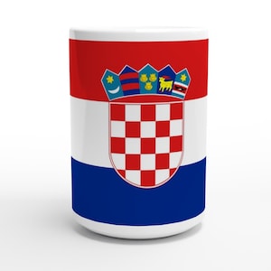 Croatia Country Pride Flag Gift Mug 15oz Ceramic Mug