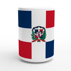 Dominican Republic Country Pride Flag Gift Mug 15oz Ceramic Mug