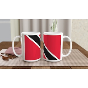 Trinidad und Tobago Country Pride Flagge Geschenkbecher 15 Unzen Keramikbecher